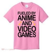 Fueled By Anime And Video Games Gaming Kids T-Shirt thumb 0