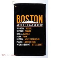 Funny Boston Accent Translator Golf Towel thumb 0