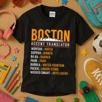 Funny Boston Accent Translator Kids T-Shirt thumb 3