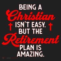 Funny Being A Christian Isn't Easy Retirement Plan Amazing Gift Beanie thumb 2