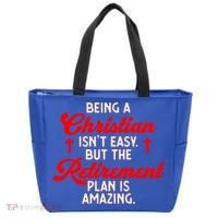 Funny Being A Christian Isn't Easy Retirement Plan Amazing Gift Tote Bag thumb 0
