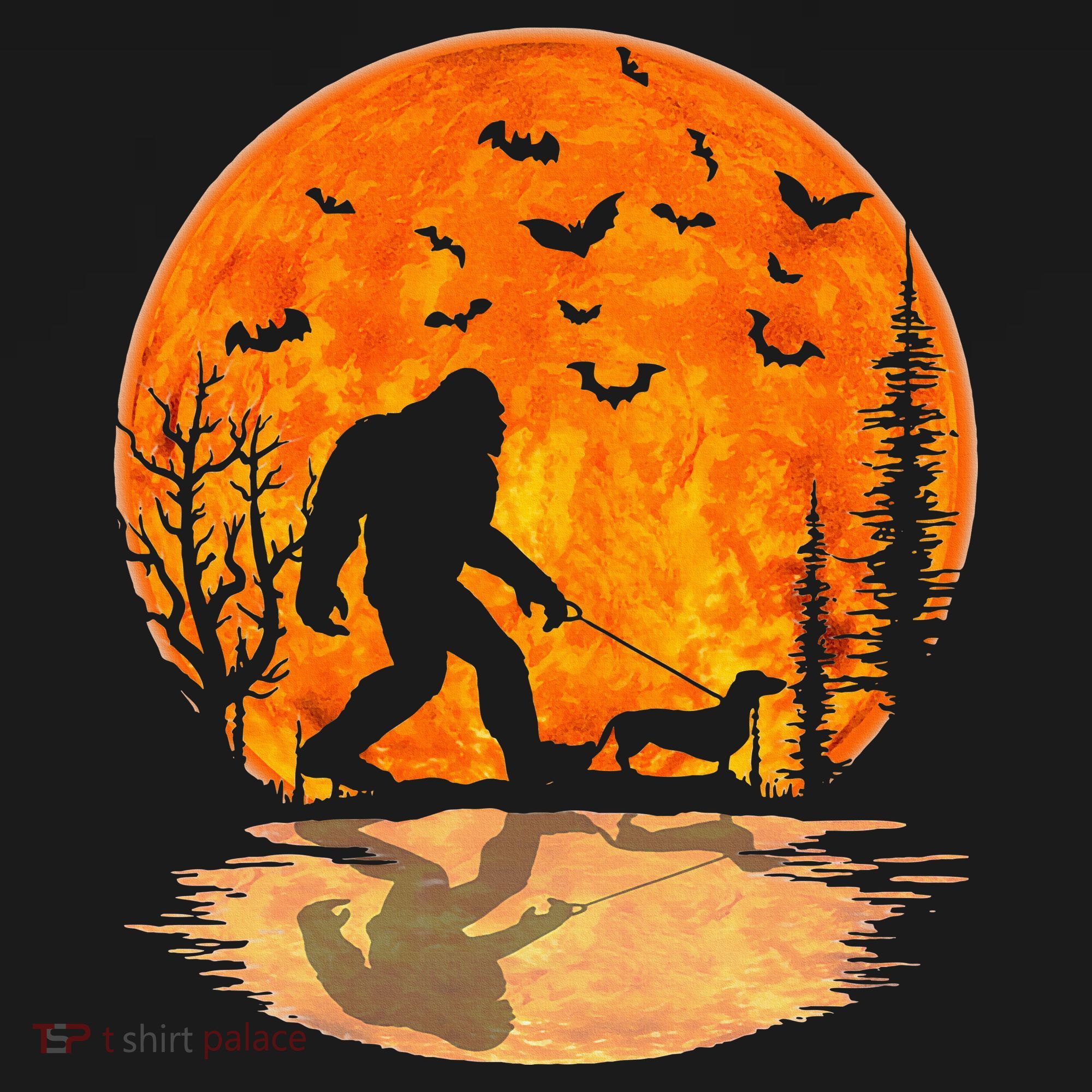 Funny Bigfoot and Wiener Dog Halloween Costume Women's Hoodie