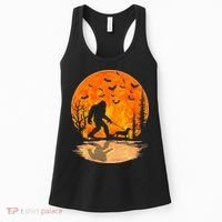 Funny Bigfoot and Wiener Dog Halloween Costume Women's Tank Top thumb 0