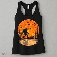 Funny Bigfoot and Wiener Dog Halloween Costume Women's Tank Top thumb 3