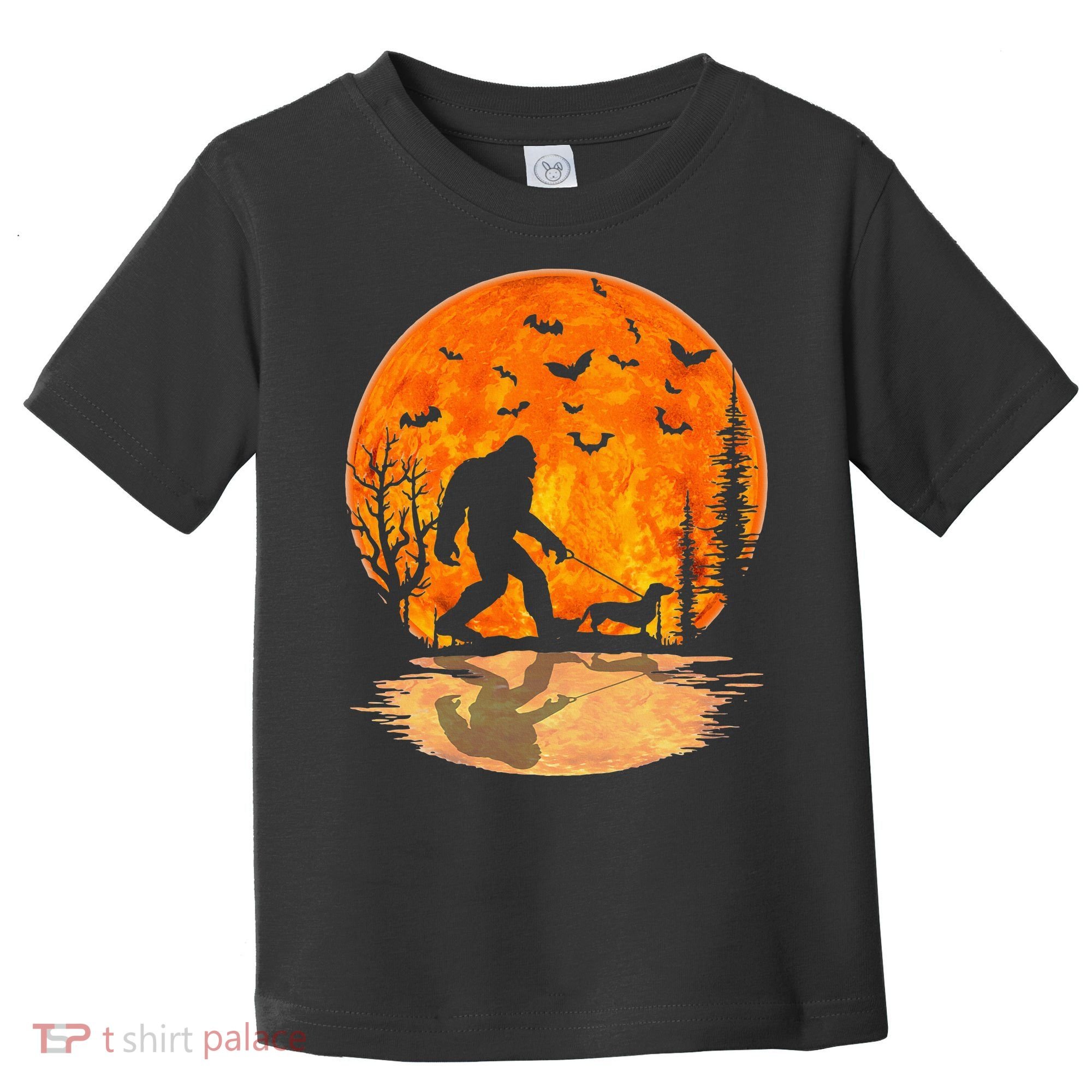 Funny Bigfoot and Wiener Dog Halloween Costume Toddler T-Shirt