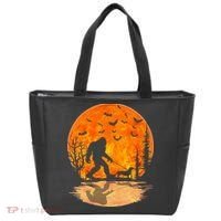 Funny Bigfoot and Wiener Dog Halloween Costume Tote Bag thumb 0