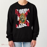 Florida Born And Raised Florida Flag Women's Sweatshirt thumb 0