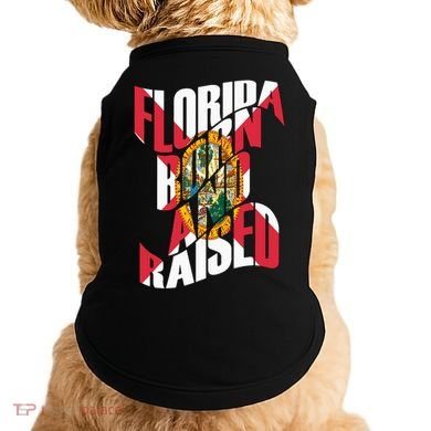 Florida Born And Raised Florida Flag Doggie Tank