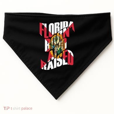 Florida Born And Raised Florida Flag USA-Made Doggie Bandana