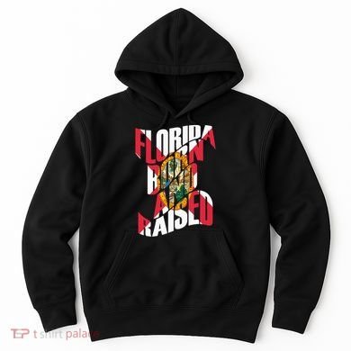 Florida Born And Raised Florida Flag Hoodie