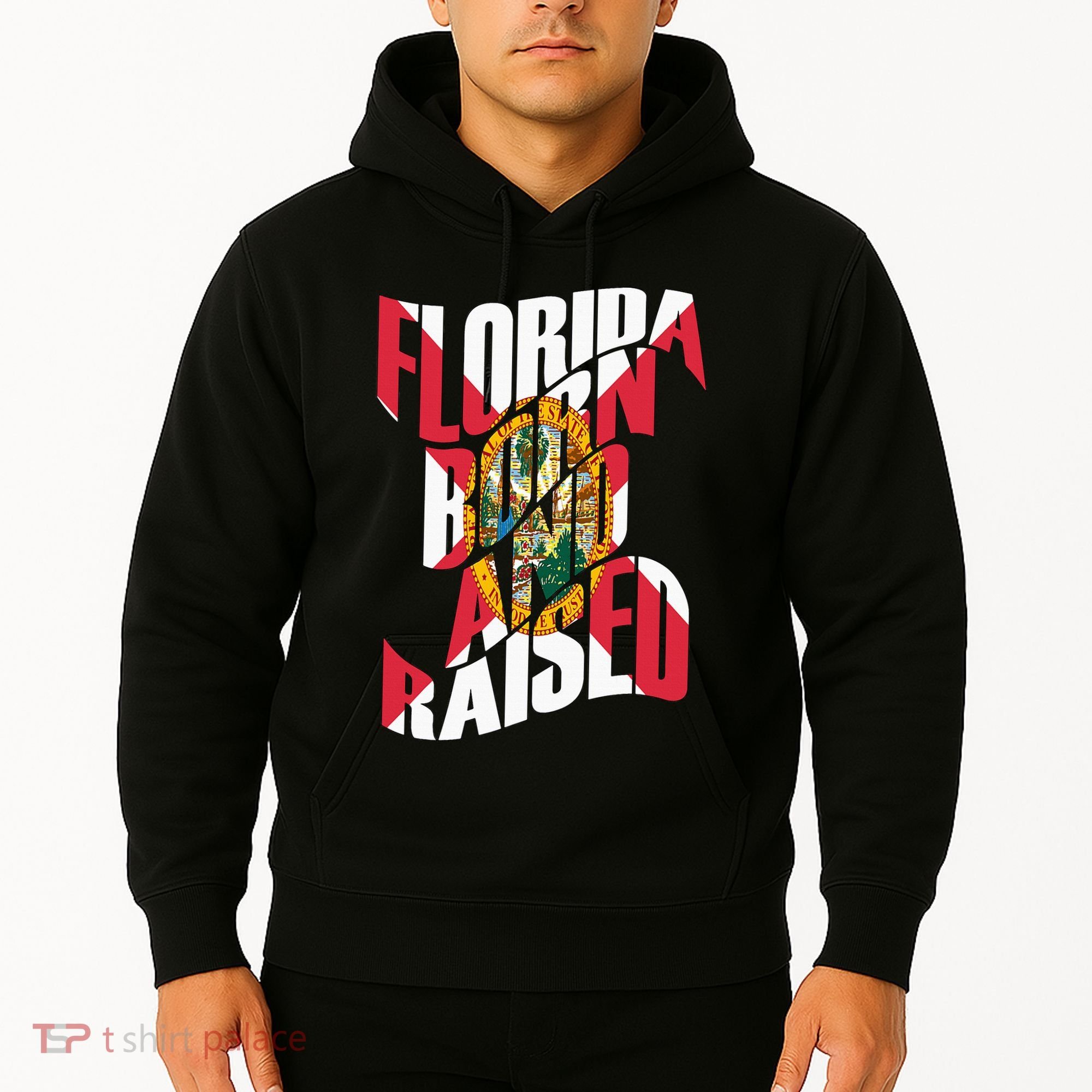 Florida Born And Raised Florida Flag Hoodie