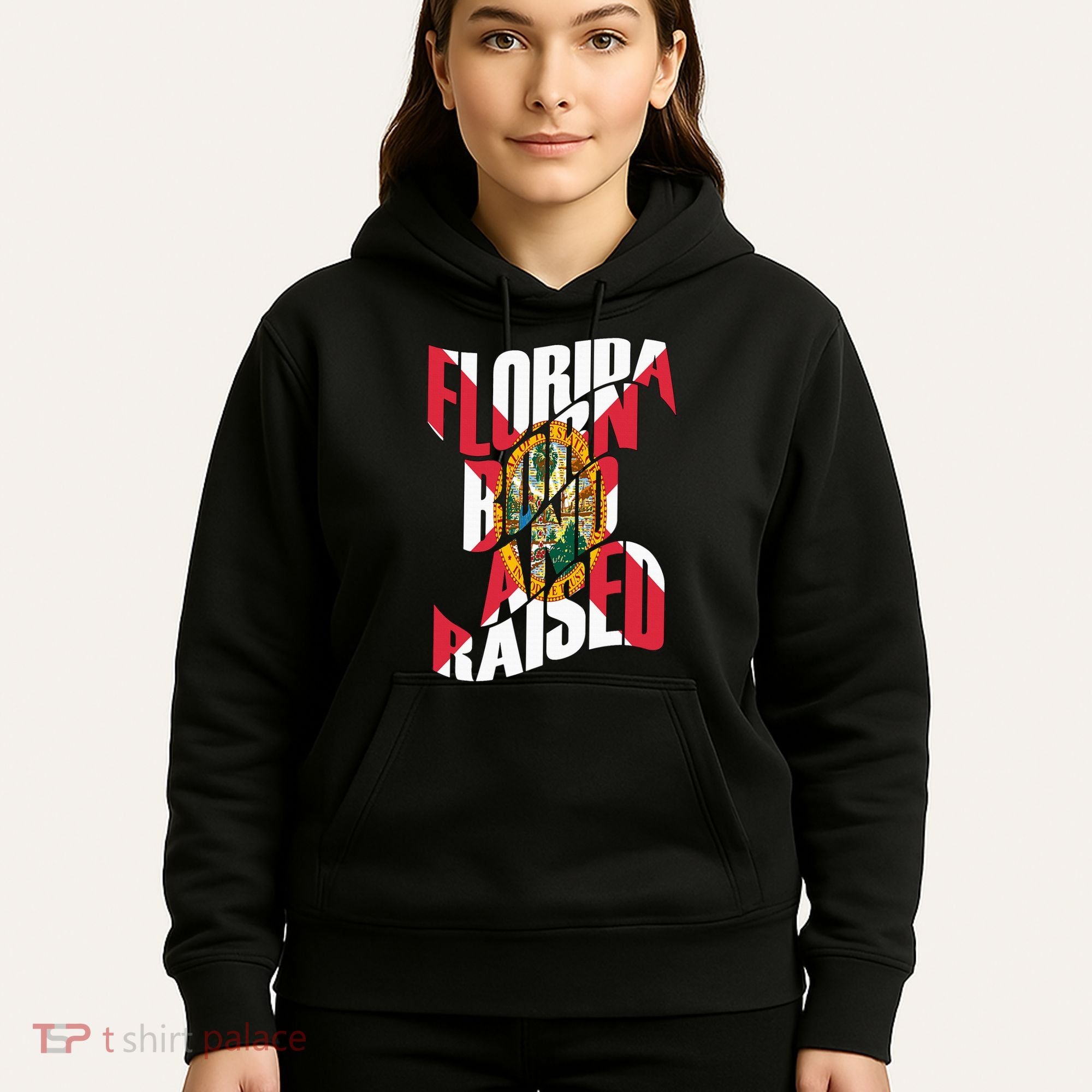 Florida Born And Raised Florida Flag Hoodie