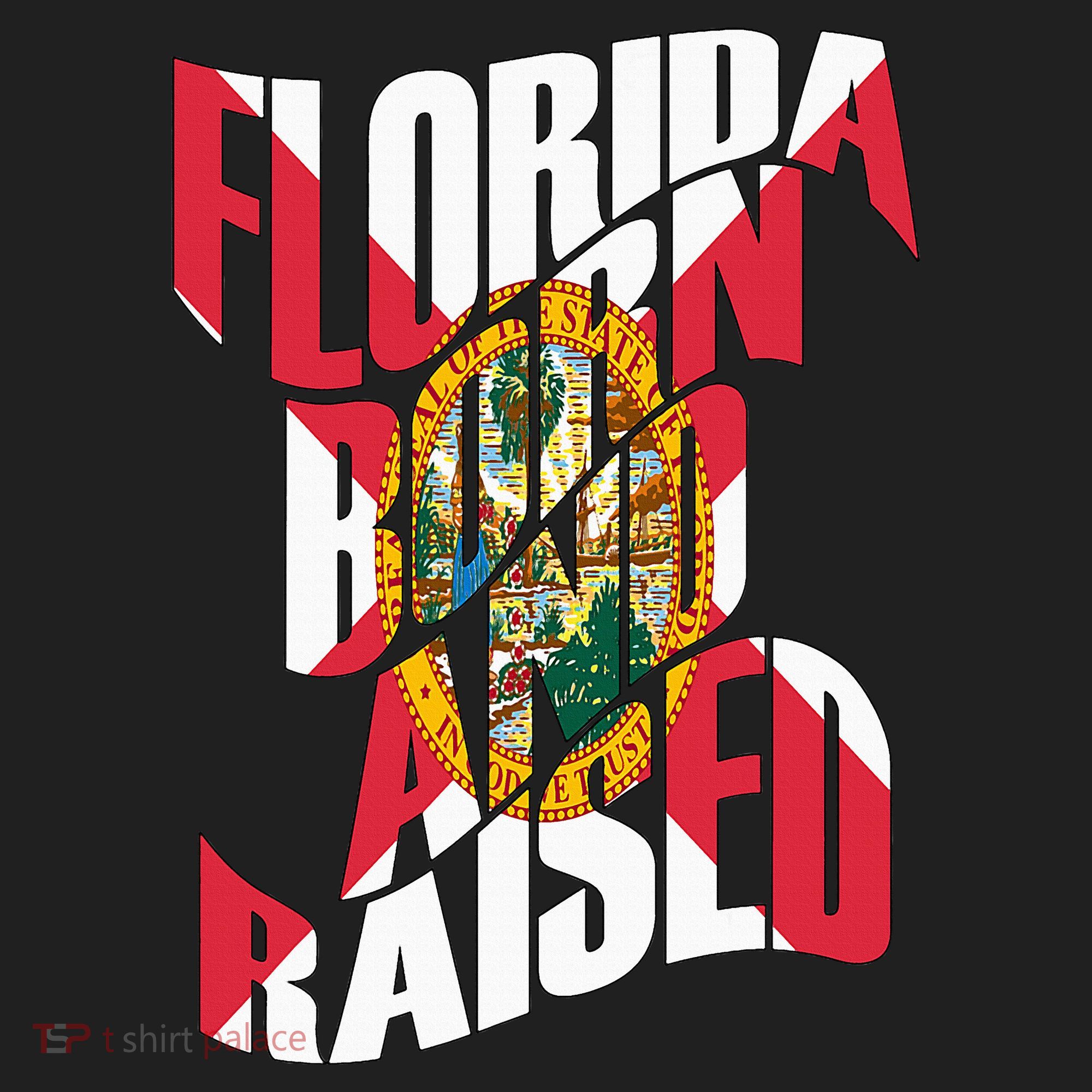 Florida Born And Raised Florida Flag Beanie