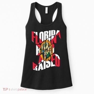 Florida Born And Raised Florida Flag Women's Tank Top