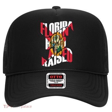 Florida Born And Raised Florida Flag Hat
