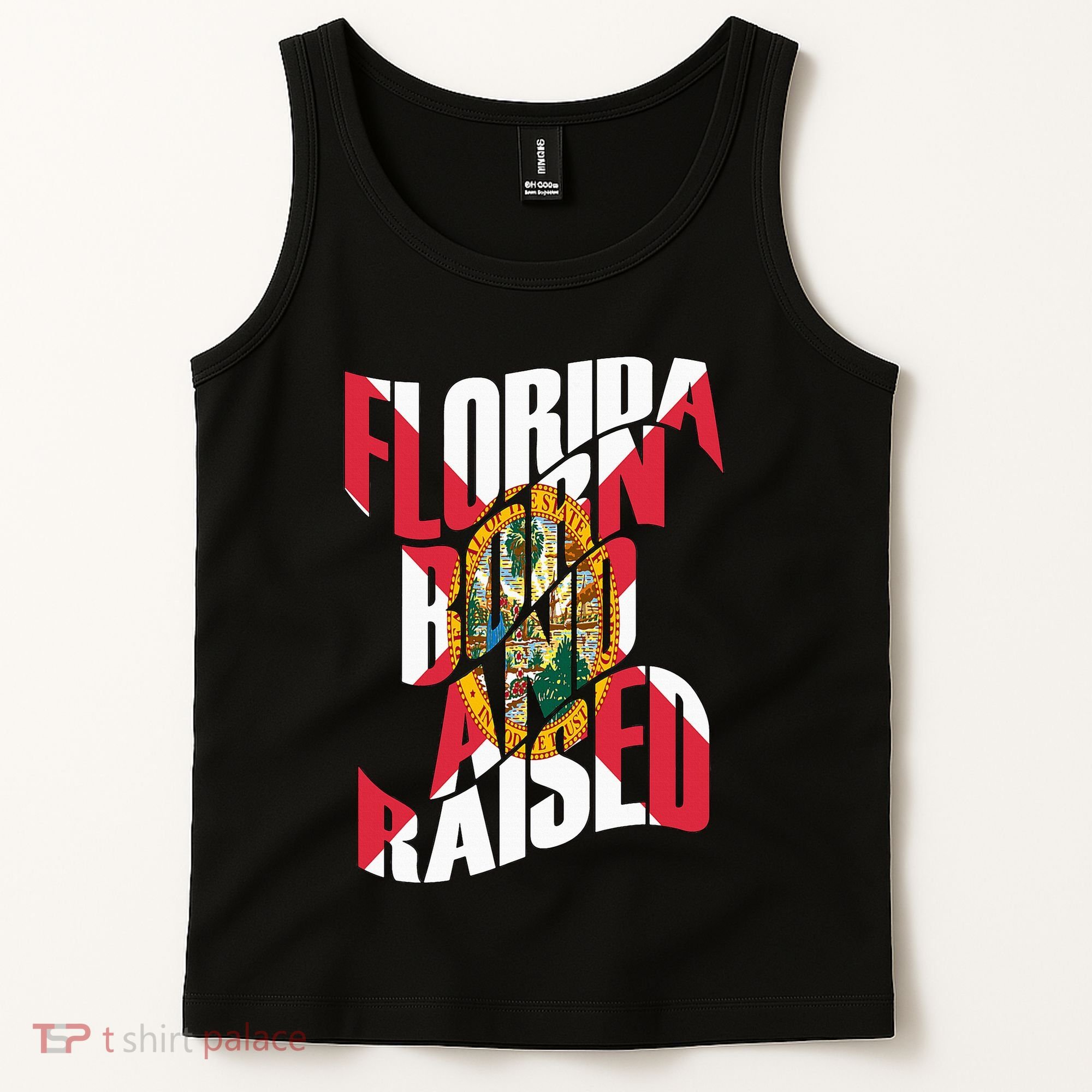 Florida Born And Raised Florida Flag Tank Top