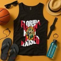 Florida Born And Raised Florida Flag Tank Top thumb 4