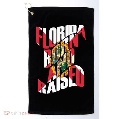 Florida Born And Raised Florida Flag Golf Towel