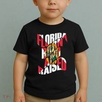 Florida Born And Raised Florida Flag Toddler T-Shirt thumb 2
