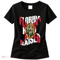 Florida Born And Raised Florida Flag Women's T-Shirt thumb 0