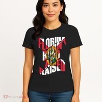 Florida Born And Raised Florida Flag Women's T-Shirt thumb 4
