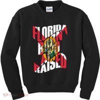 Florida Born And Raised Florida Flag Kids Sweatshirt thumb 0