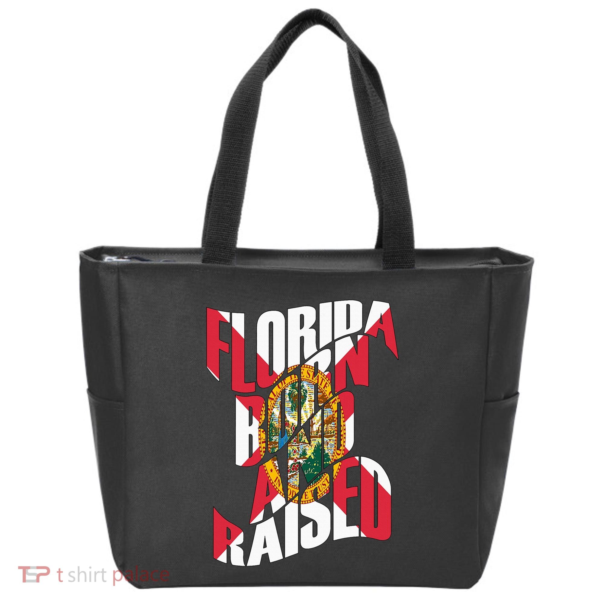 Florida Born And Raised Florida Flag Tote Bag