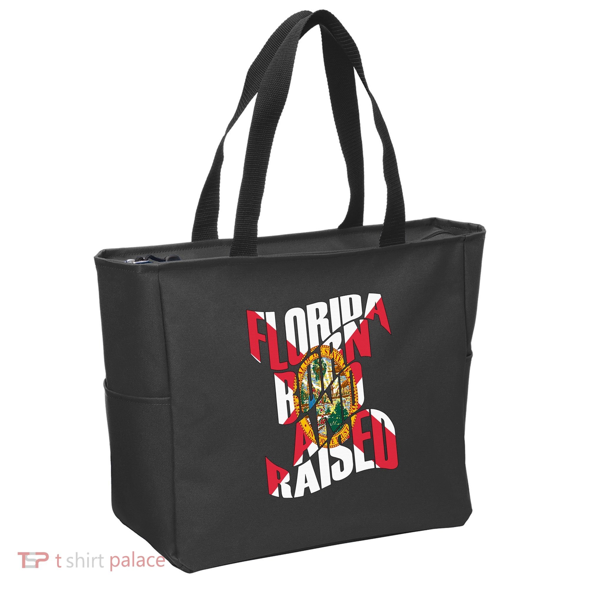 Florida Born And Raised Florida Flag Tote Bag