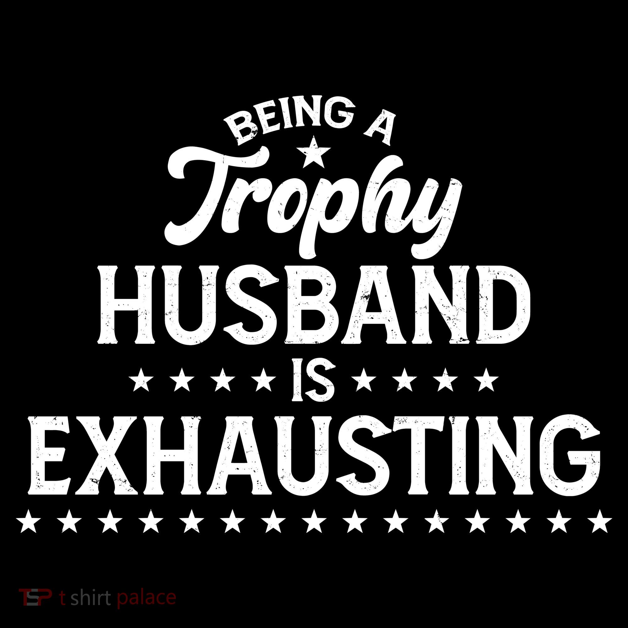 Funny Being A Trophy Husband Is Exhausting USA-Made Doggie Bandana