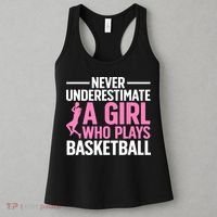Funny Basketball Art For Girls Teens Basketball Player Women's Tank Top thumb 3