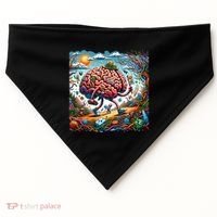 Funny Brain Adventure AlzheimerS Patients And Caregivers Gift USA-Made Doggie Bandana thumb 0