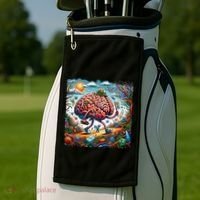 Funny Brain Adventure AlzheimerS Patients And Caregivers Gift Golf Towel thumb 2