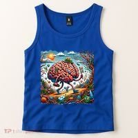 Funny Brain Adventure AlzheimerS Patients And Caregivers Gift Tank Top thumb 2
