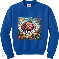Funny Brain Adventure AlzheimerS Patients And Caregivers Gift Kids Sweatshirt thumb 0