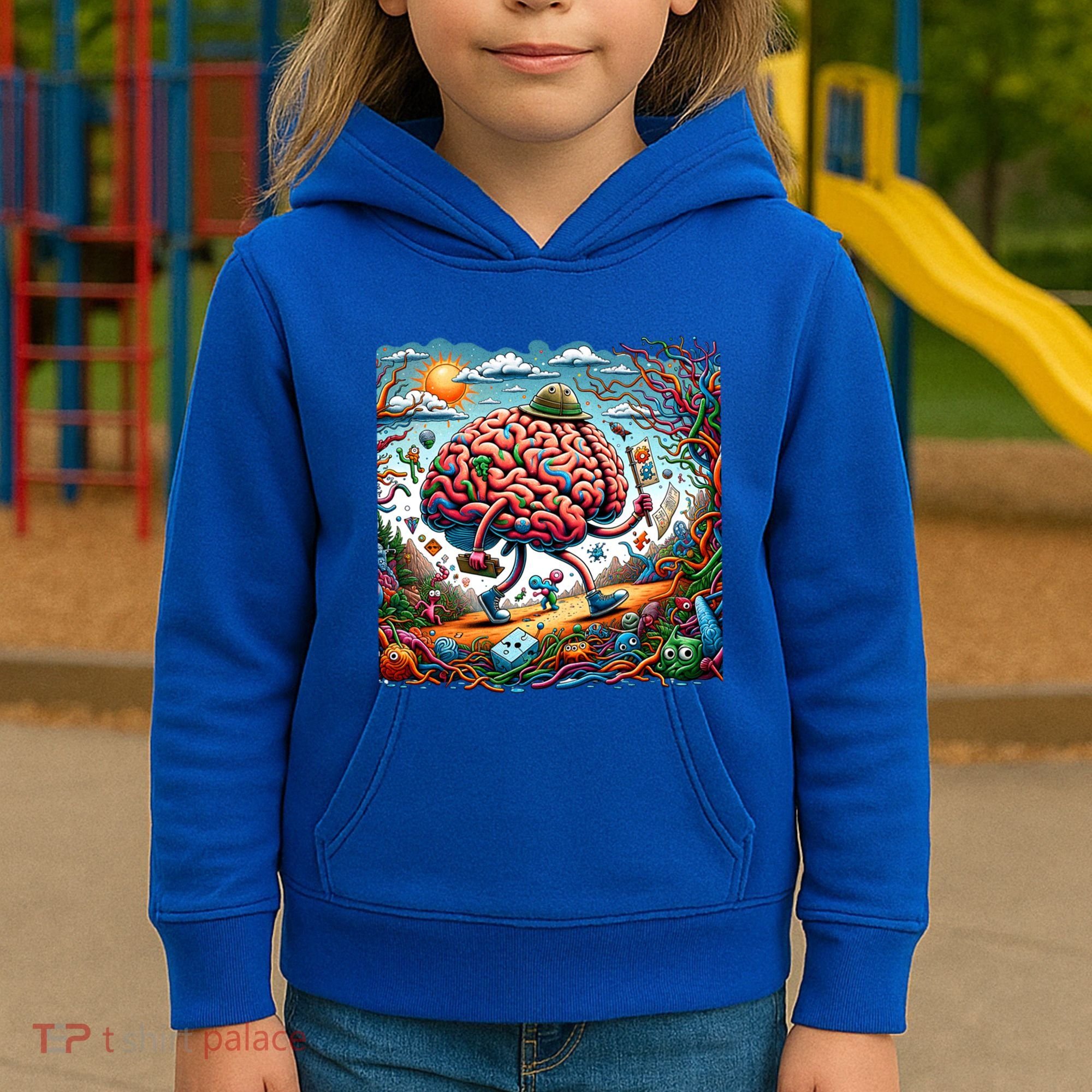 Funny Brain Adventure AlzheimerS Patients And Caregivers Gift Kids Hoodie