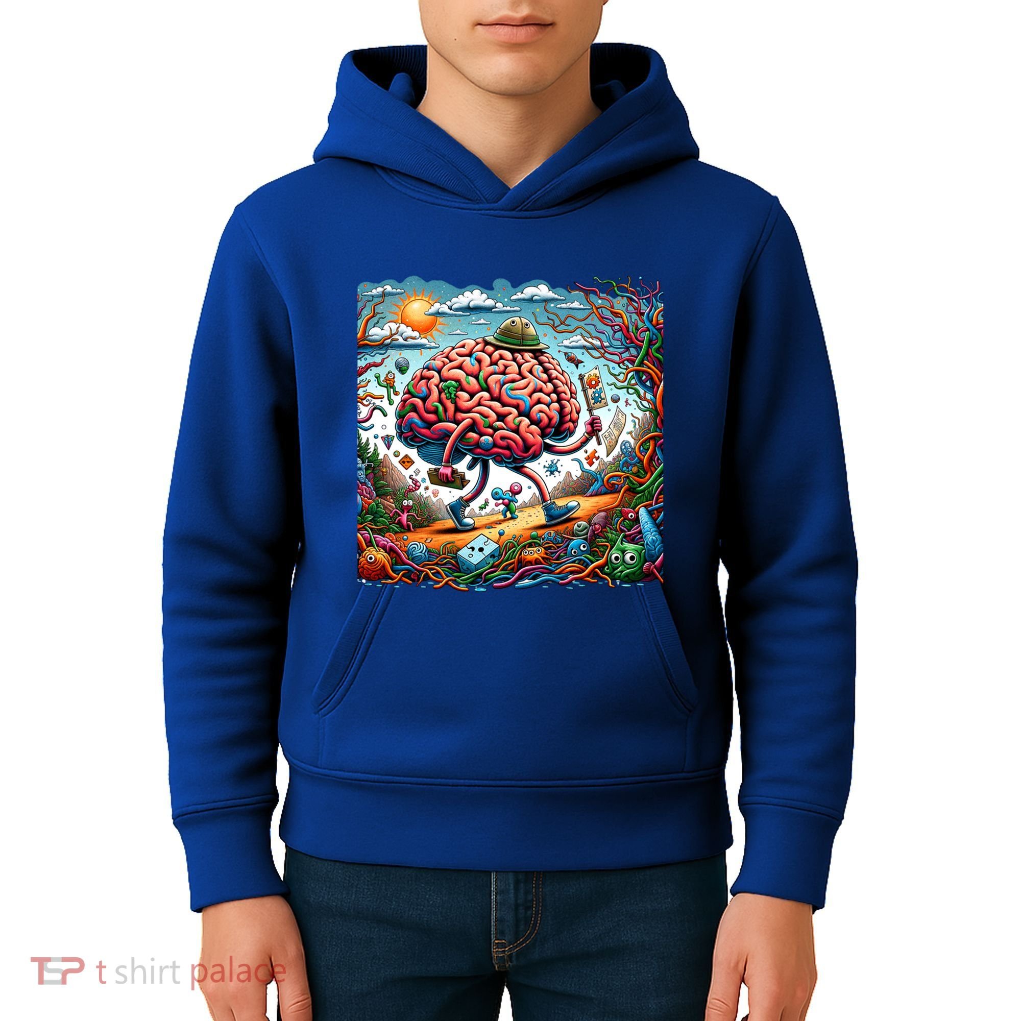 Funny Brain Adventure AlzheimerS Patients And Caregivers Gift Kids Hoodie