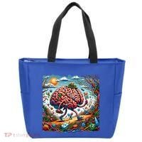 Funny Brain Adventure AlzheimerS Patients And Caregivers Gift Tote Bag thumb 0