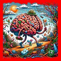 Funny Brain Adventure AlzheimerS Patients And Caregivers Gift Santa Hat thumb 1