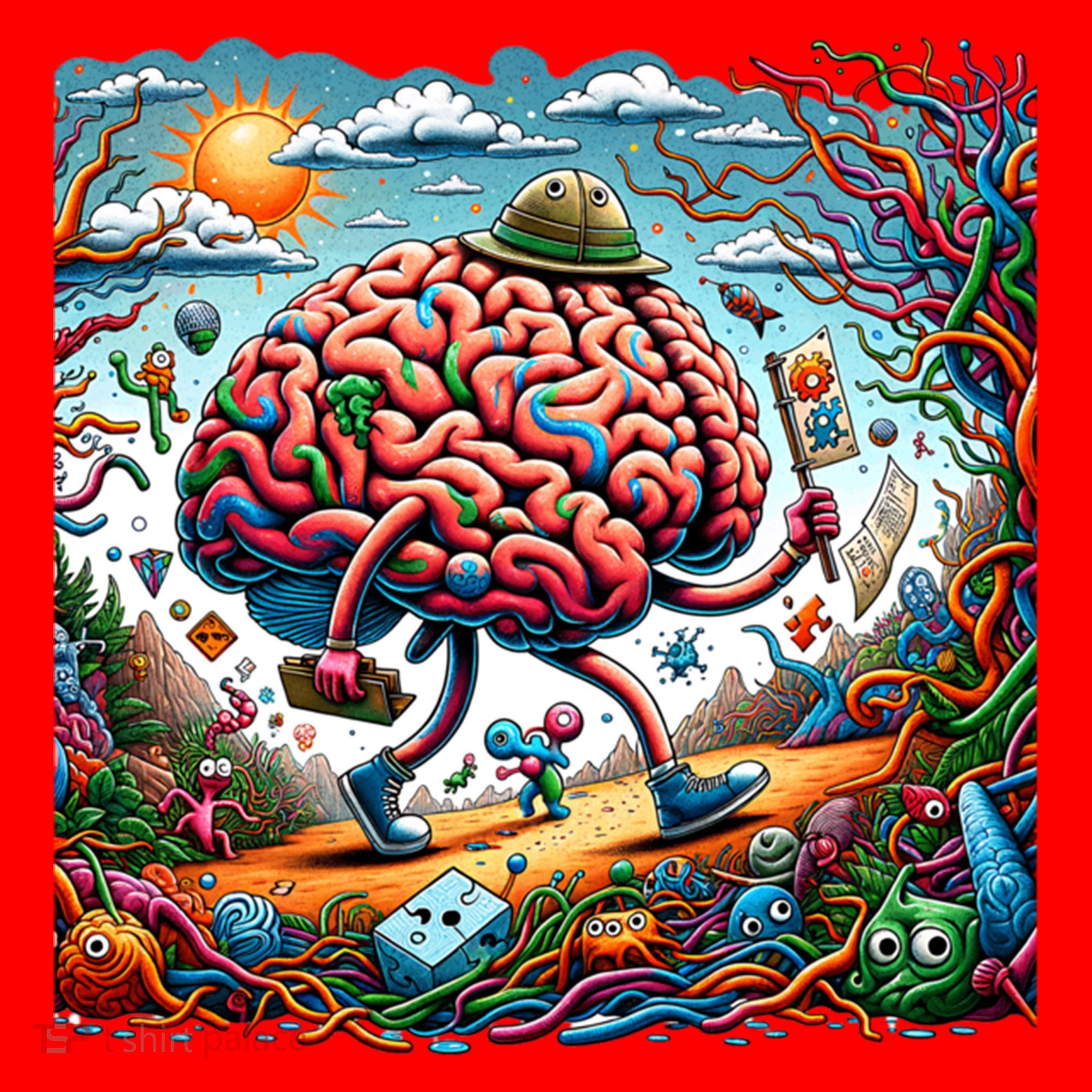 Funny Brain Adventure AlzheimerS Patients And Caregivers Gift Santa Hat