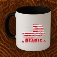 Funny Beagle American Flag Dog Dad Dog Mom Coffee Mug thumb 2