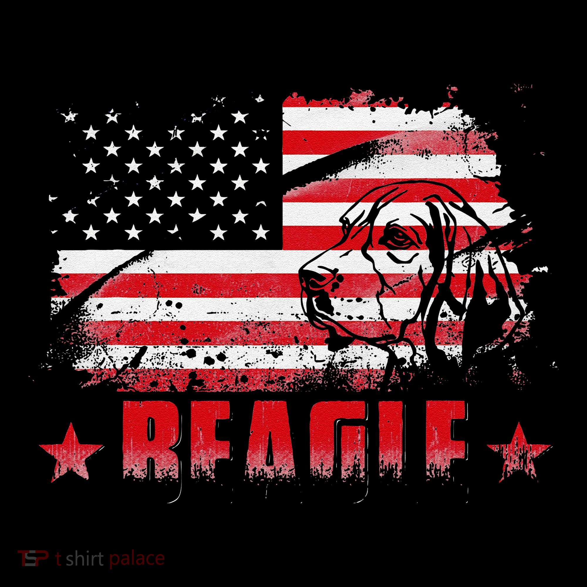 Funny Beagle American Flag Dog Dad Dog Mom Coffee Mug