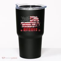 Funny Beagle American Flag Dog Dad Dog Mom Tumbler thumb 0