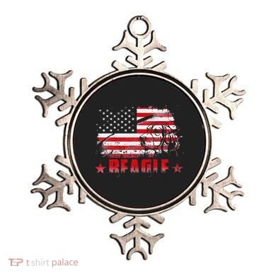 Funny Beagle American Flag Dog Dad Dog Mom Ornament