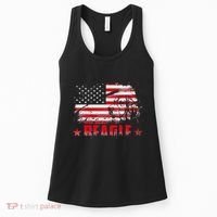 Funny Beagle American Flag Dog Dad Dog Mom Women's Tank Top thumb 0