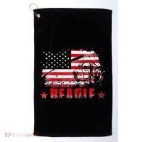 Funny Beagle American Flag Dog Dad Dog Mom Golf Towel thumb 0