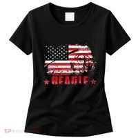 Funny Beagle American Flag Dog Dad Dog Mom Women's T-Shirt thumb 0