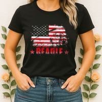 Funny Beagle American Flag Dog Dad Dog Mom Women's T-Shirt thumb 2