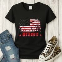 Funny Beagle American Flag Dog Dad Dog Mom Women's T-Shirt thumb 3