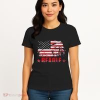 Funny Beagle American Flag Dog Dad Dog Mom Women's T-Shirt thumb 4