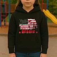 Funny Beagle American Flag Dog Dad Dog Mom Kids Hoodie thumb 3